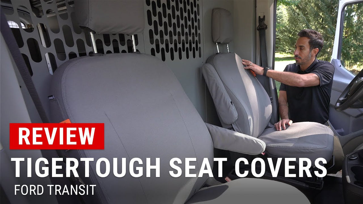 Elevate your van interior with our TigerTough Seat Covers for Ford Transit—designed for durability, easy installation, and enhanced safety.