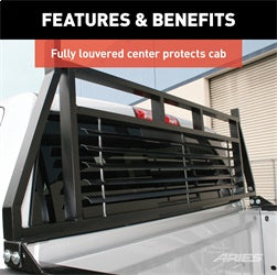 ARIES Classic Heavy-Duty Black Steel Truck Headache Rack Cab Protector for Ford F-150, F-150 Lightning (2015-2026) - 111002