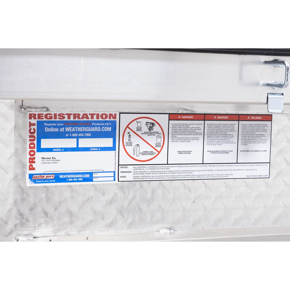 Weather Guard Crossover Tool Box for Mid-Size Trucks Aluminum Low Profile Model 131-0-04