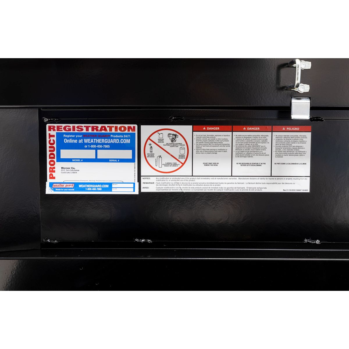 Weather Guard Crossover Tool Box for Mid-Size Trucks Gloss Black Aluminum Deep Model 137-5-04
