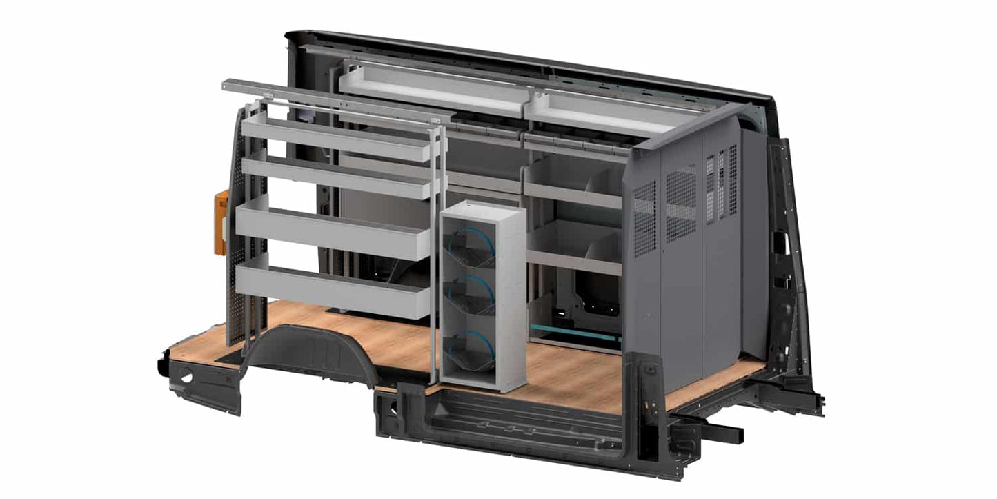Rola-Case HVAC Bin Package for Mercedes Sprinter - 144-in WB - Std Roof