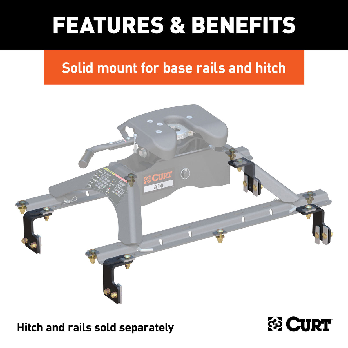 CURT Semi-Custom 5th Wheel Brackets, Select Ford F-150 - 16300