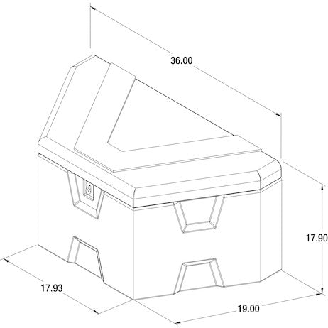 Buyers Products White Poly Trailer Tongue Truck Box Series - 1701679
