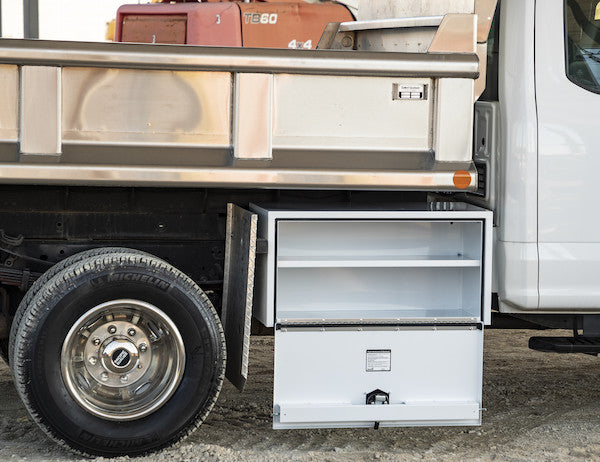Buyers Products 48-in x 18-in x 18-in White Steel Underbody Truck Box - 1702411