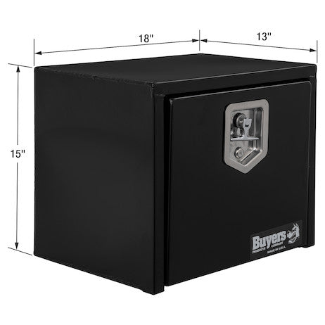 Buyers Products 15x13x18-in Black Steel Underbody Truck Box - 1703321