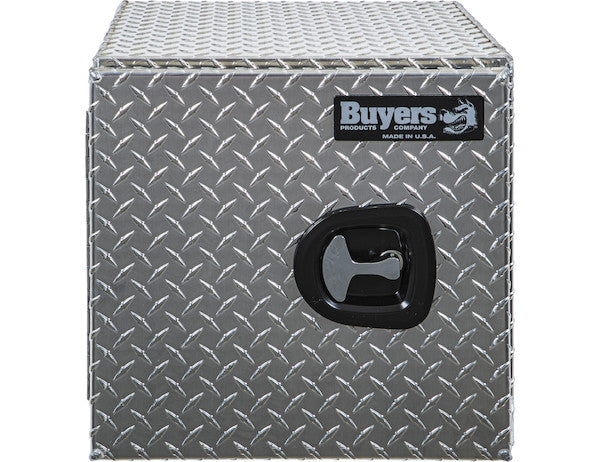 Buyers Products 24x24x24-in Diamond Tread Aluminum Underbody Truck Box - Single Barn Door, Compression Latch - 1702225