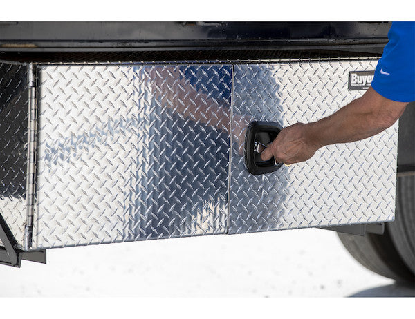 Buyers Products 48-in x 18-in x 18-in Diamond Tread Aluminum Underbody Truck Box - Double Barn Door - 1705210