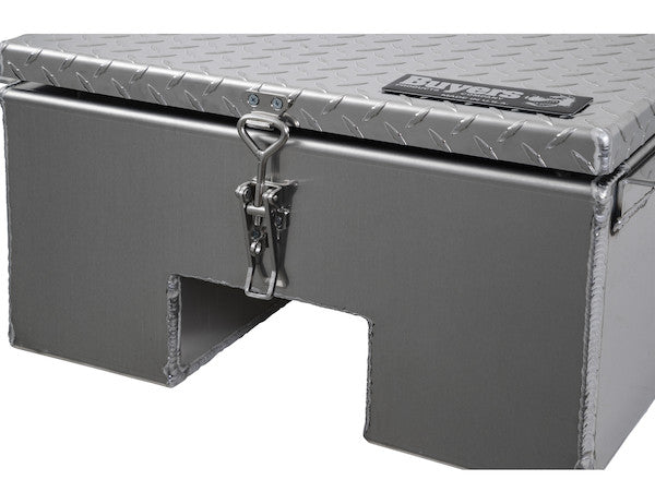 Buyers Products 12x24x22-in Diamond Tread Aluminum In-Frame Truck Tool Box with Notched Bottom - 1705381