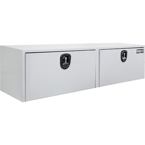 Buyers Products 72-in x 18-in x 18-in White Steel Underbody Truck Box with 3-Point Latch - 1732420