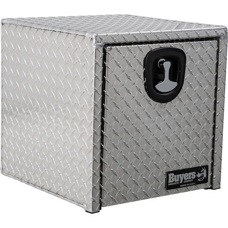 Buyers Products 18-in x 18-in x 18-in Diamond Tread Aluminum Underbody Truck Box with 3-Point Latch - 1735101