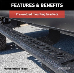 ARIES Black Steel Rocker Step Guard Running Boards for Toyota Tundra CrewMax Cab (2007-2016) - 2074153