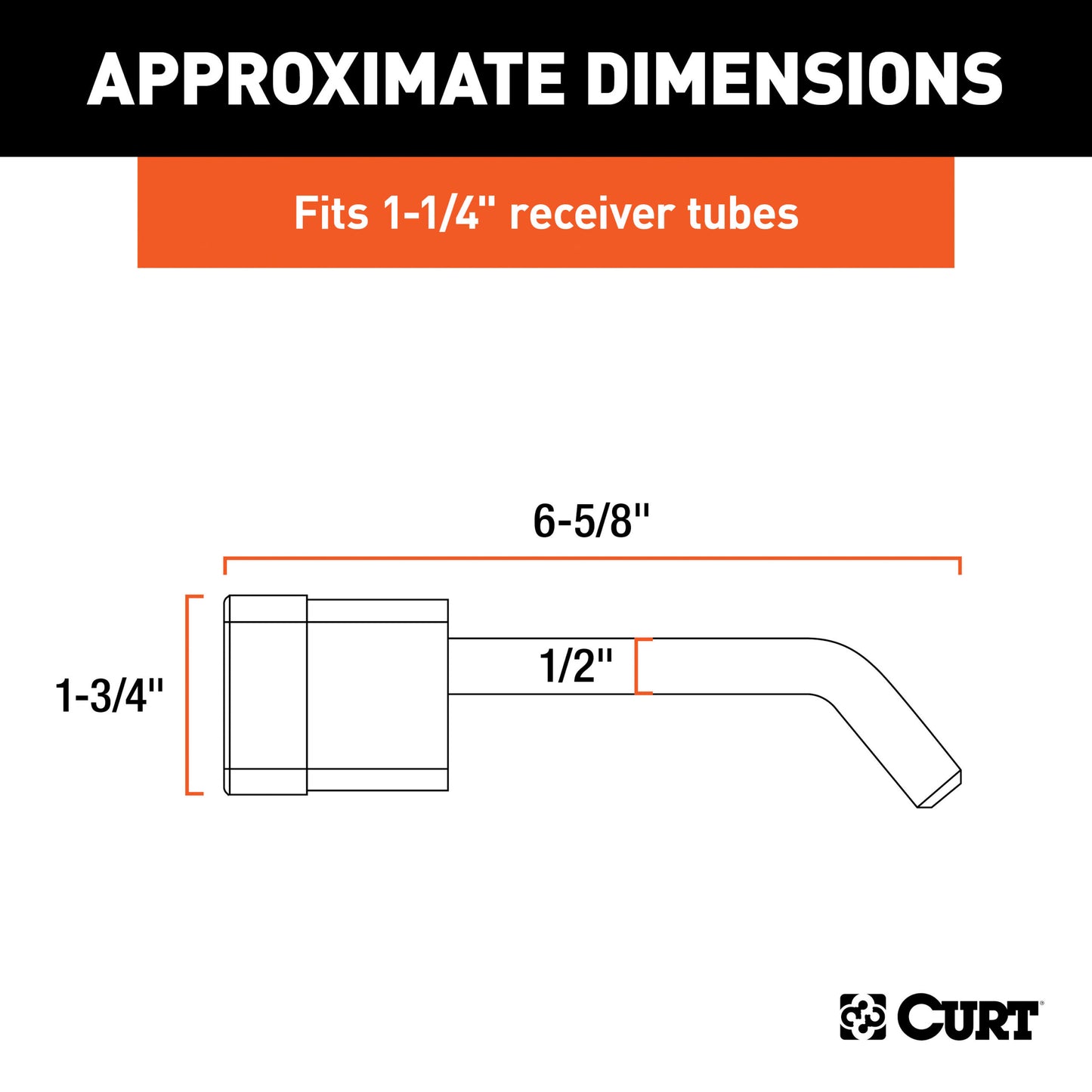 CURT 1/2" Hitch Lock (1-1/4" Receiver, Deadbolt, Chrome) - 23020
