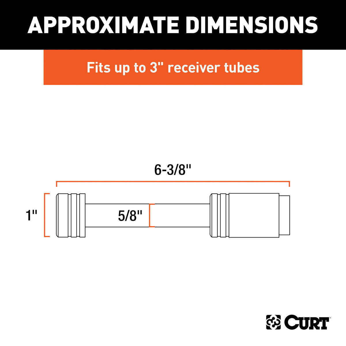CURT 5/8" Hitch Lock (3" Receiver, Barbell, Chrome) - 23025