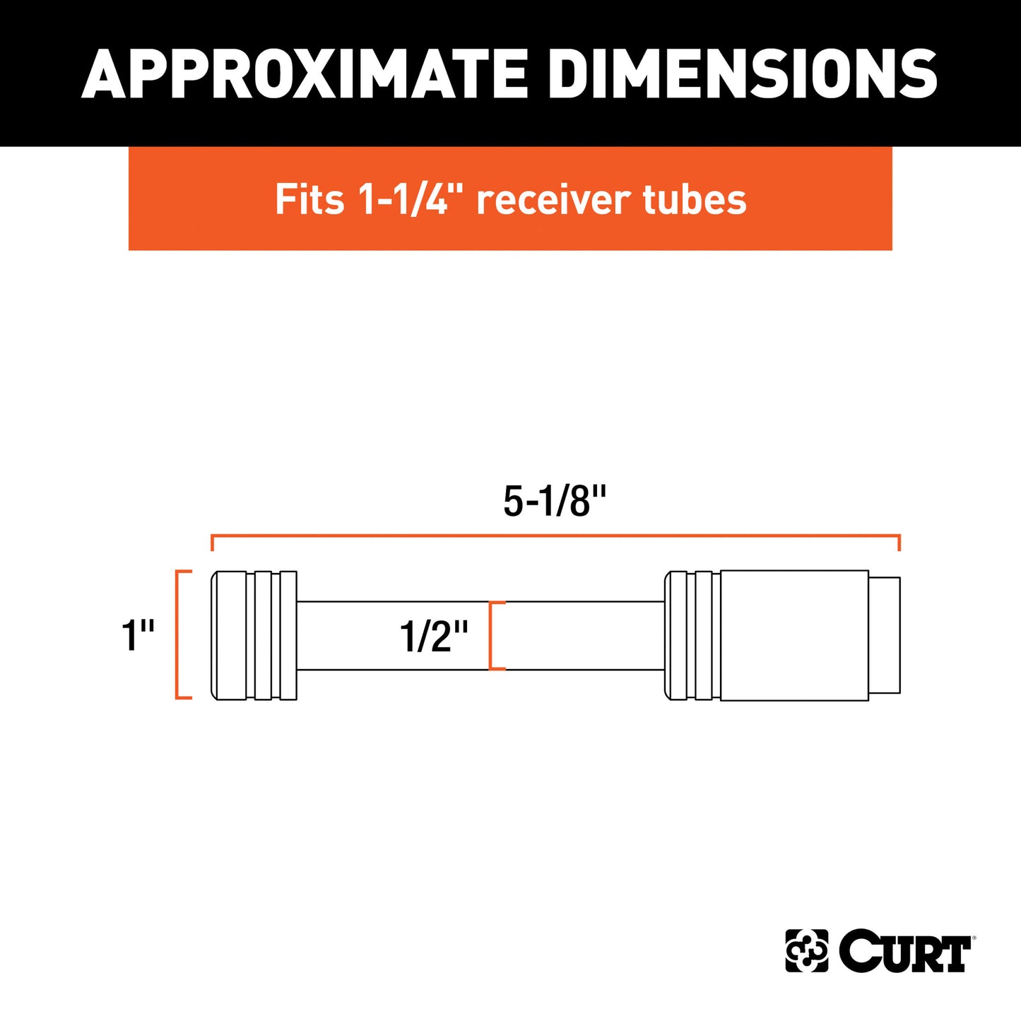 CURT 1/2" Hitch Lock (1-1/4" Receiver, Barbell, Chrome) - 23501