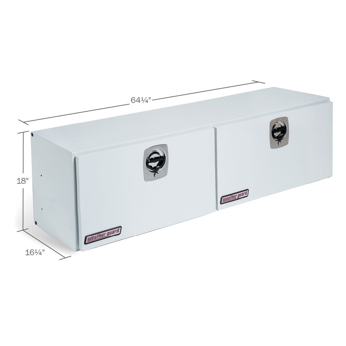 Weather Guard Steel Top Mount Box - 64.25-in x 16.25-in x 18-in - White - 265-3-02