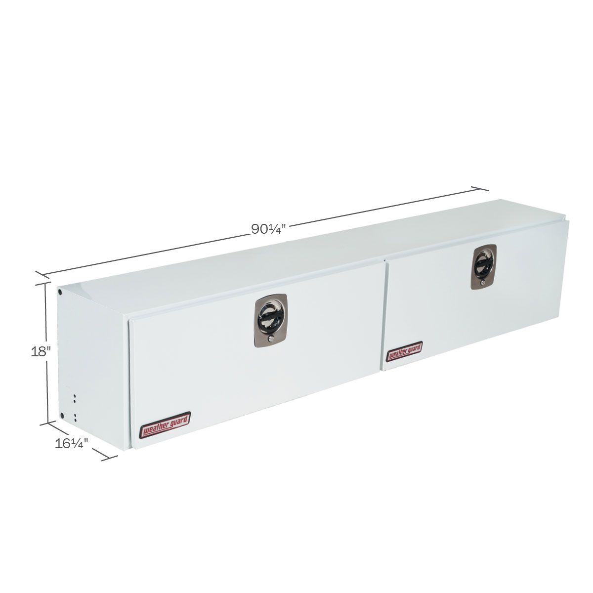 Weather Guard Steel Top Mount Box - 90.25-in x 16.25-in x 18-in - White - 291-3-02