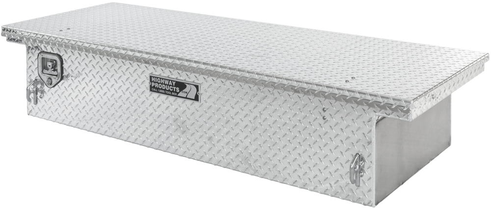 Highway Products 70 x 13.5 x 27-in. Low Profile Tool Box with Diamond Plate Base, Diamond Plate Lid - 3322-003