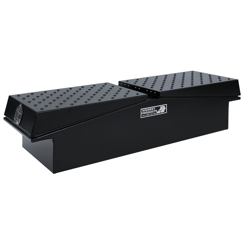 Highway Products 71 x 16 x 23-in. Gull Wing Tool Box with Smooth Black Base, Gladiator Lid - 3412-024
