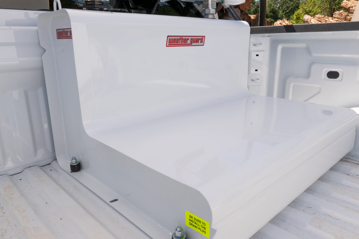 Weather Guard L-Shape Transfer Tank - 50 Gallon, White - 350-3-03