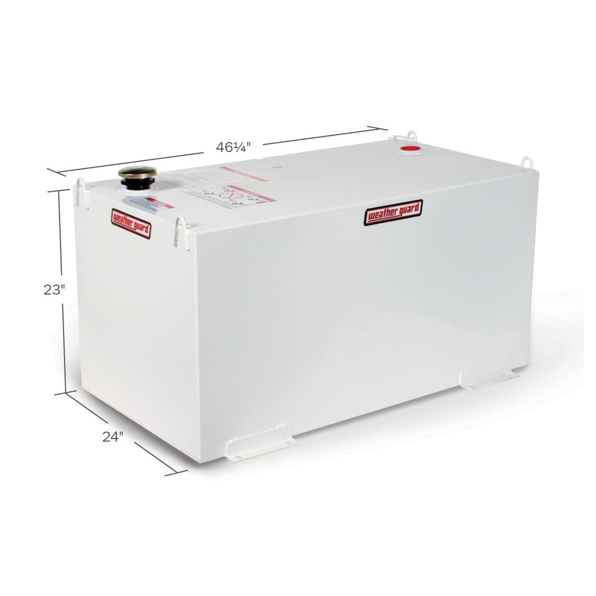 Weather Guard 100-Gallon Rectangle Steel Transfer Tank White 358-3-02