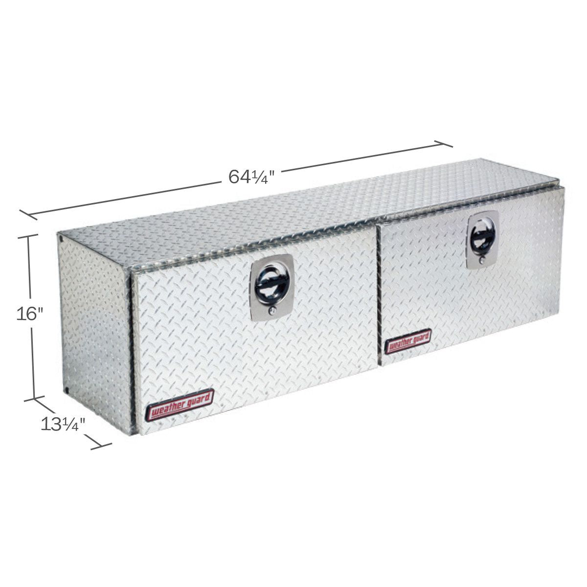 Weather Guard Aluminum Top Mount Box - 64.25-in x 13.25-in x 16-in - Aluminum - 364-0-02
