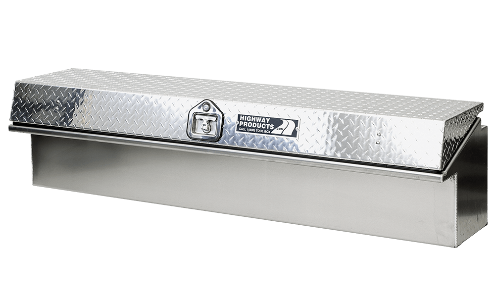 Highway Products 48 x 16 x 16-in. Low Side Tool Box with Smooth Aluminum Base, Diamond Plate Lid - 3712-001