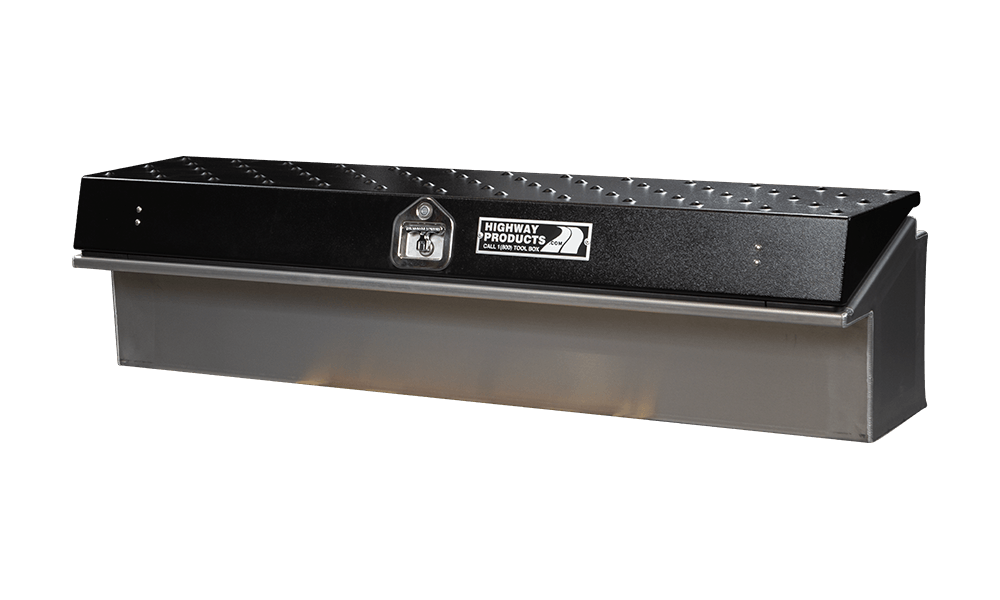 Highway Products 90 x 16 x 16-in. Driver Side Low Side Tool Box with Smooth Aluminum Base - 3712-009