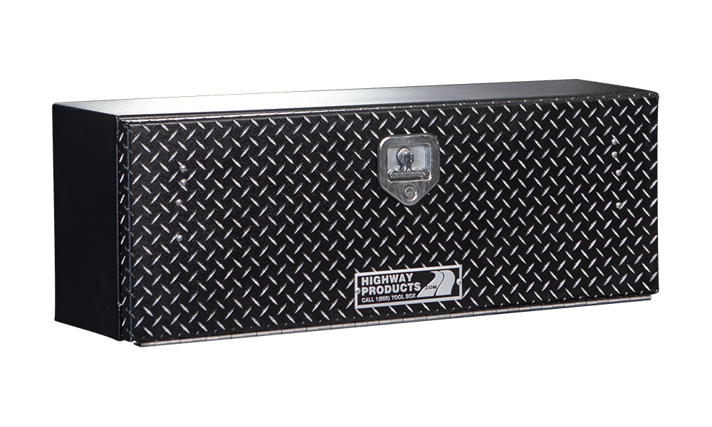 Highway Products 48 x 16 x 13-in. High Side Tool Box with Leopard Door, Smooth Black Base - 3813-003-BK62S