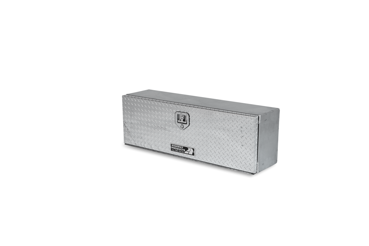 Highway Products 48 x 16 x 13-in. High Side Tool Box with Diamond Plate Door, Smooth Aluminum Base - 3813-003