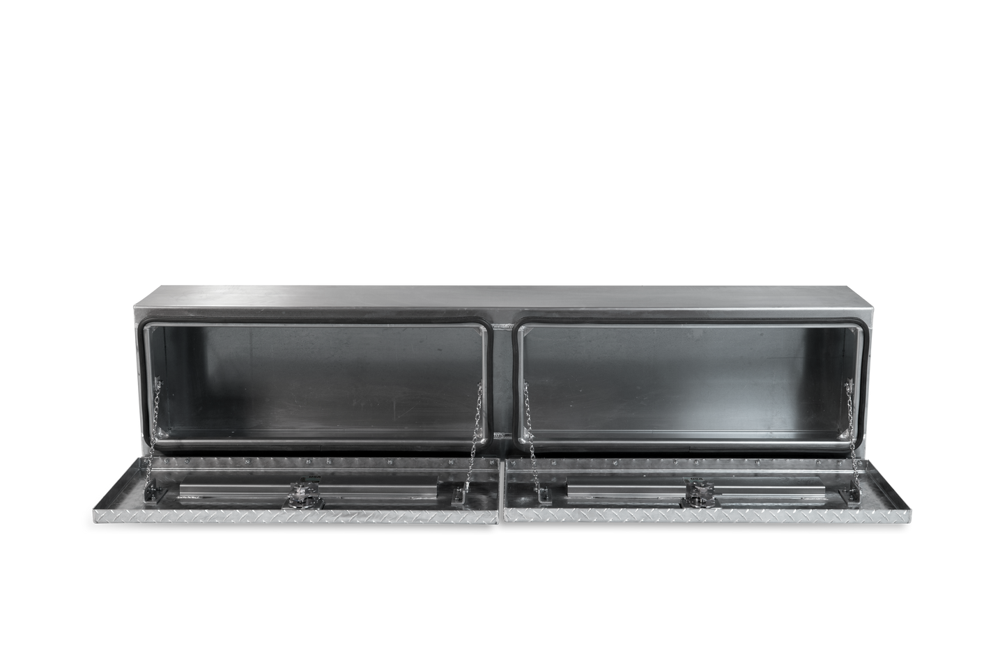 Highway Products 90 x 16 x 13-in. High Side Tool Box with Diamond Plate Door, Smooth Aluminum Base - 3813-015