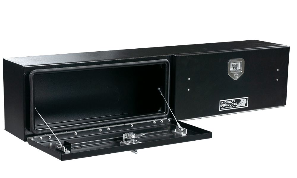 Highway Products 96 x 16 x 13-in. High Side Tool Box with Smooth Black Door, Smooth Black Base - 3813-017-BK62
