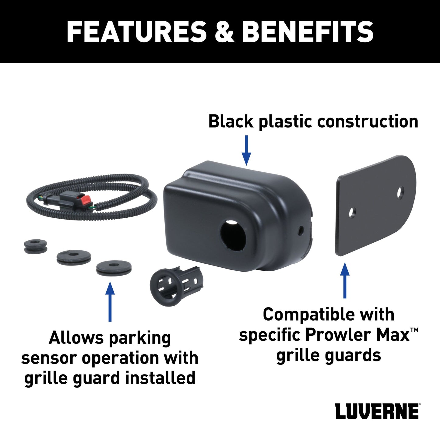 Luverne Prowler Max Grille Guard Parking Sensor Relocation Kit