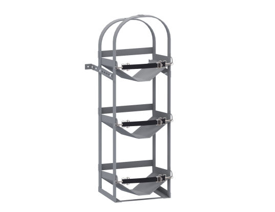 Refrigerant Tank Rack - 3 Tier - 13.5" W x 43" H x 13" D