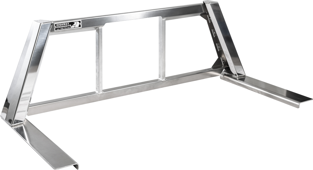 Highway Products Honeycomb Headache Rack Open Post, Polished Aluminum Upright, Smooth Aluminum Center, Size 1 - 4012-021