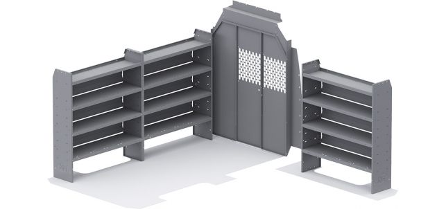 Base Shelving Package for Mercedes Sprinter - 144-in WB - High Roof