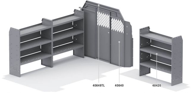 Base Shelving Package for Ford Transit - 130-in WB - Low Roof