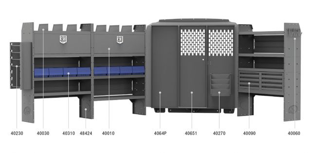 Electrical Contractor Shelving Package for RAM ProMaster - 136-in WB