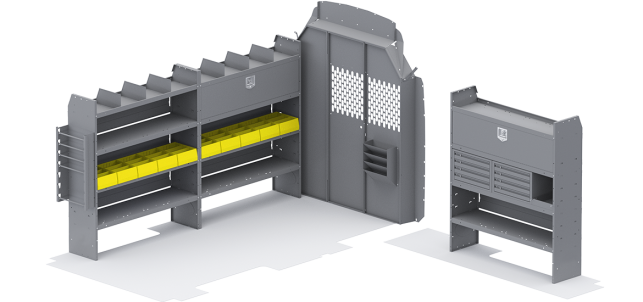 Electrical Contractor Shelving Package for Ford Transit - 148-in WB - High Roof