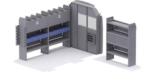 Electrical Contractor Shelving Package for Ford Transit - 130-in WB - Mid Roof