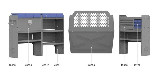 Electrical Contractor Shelving Package for Ford Transit Connect