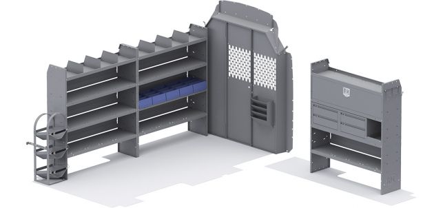 HVAC Shelving Package for Ford Transit - 148-in WB - High Roof