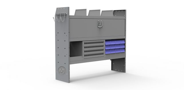 20" W Plastic Small Parts Bin Module (12 x 5" W Bins)