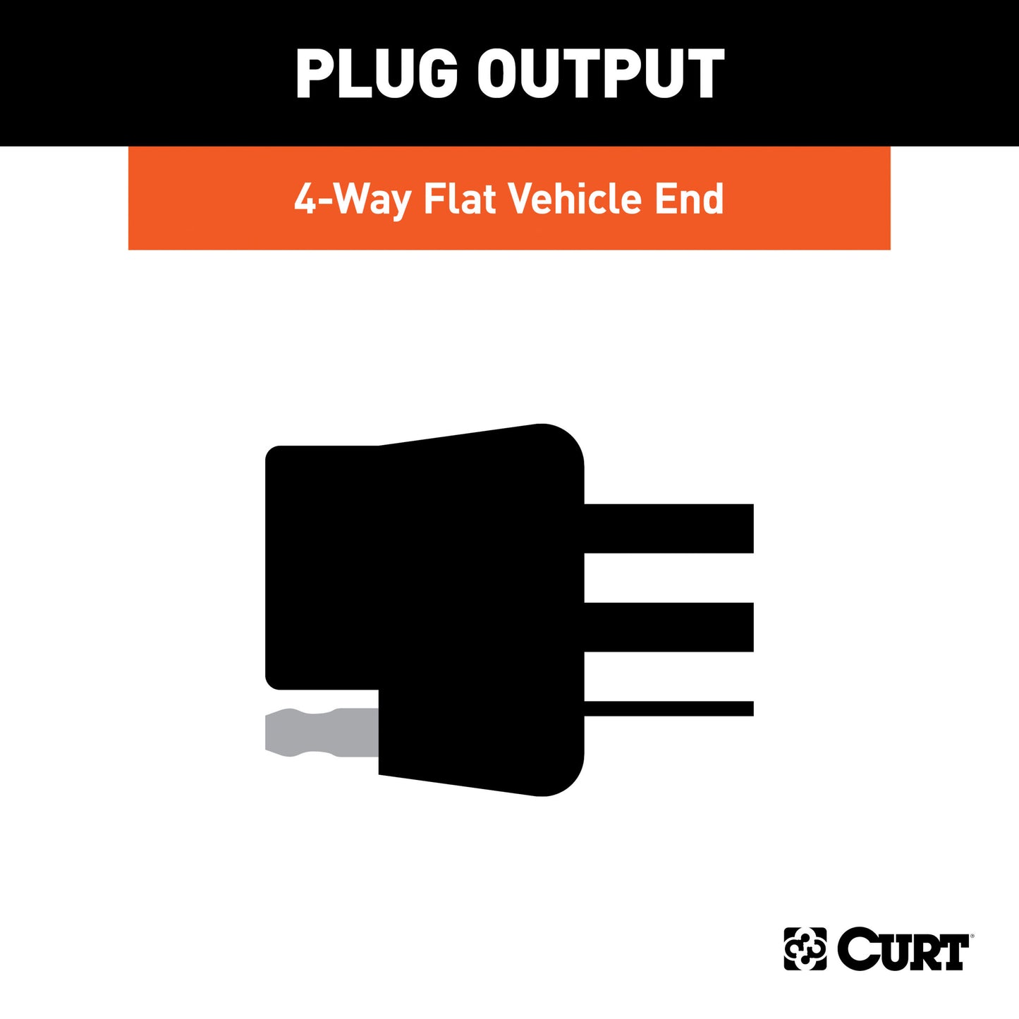CURT Custom Wiring, 4-Flat, Select Chevy Express, GMC Savana 1500, 2500, 3500, 4500 - 55540