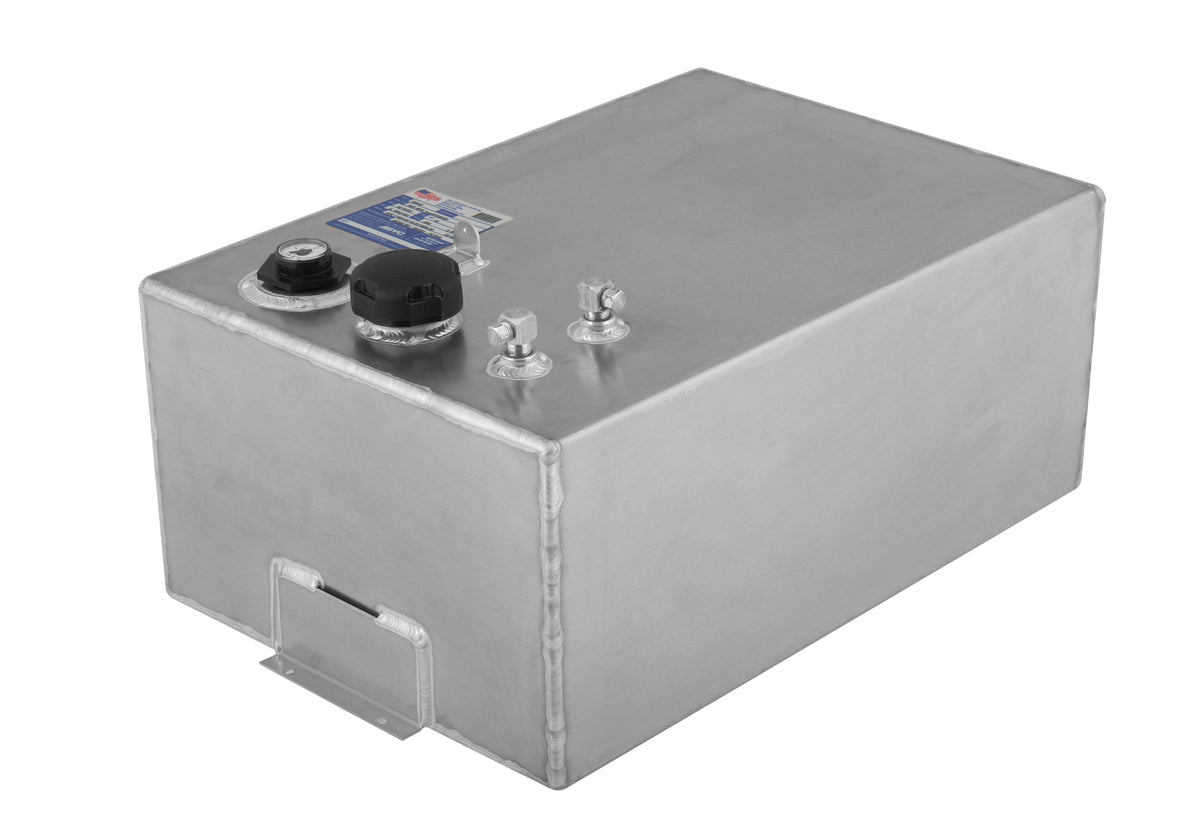 RDS 18-Gallon Mill Finish Aluminum General Purpose Tank - 24.25-in x 16.375-in x 10.375-in - Kelch Cap with Visual Sight Gauge - 59044