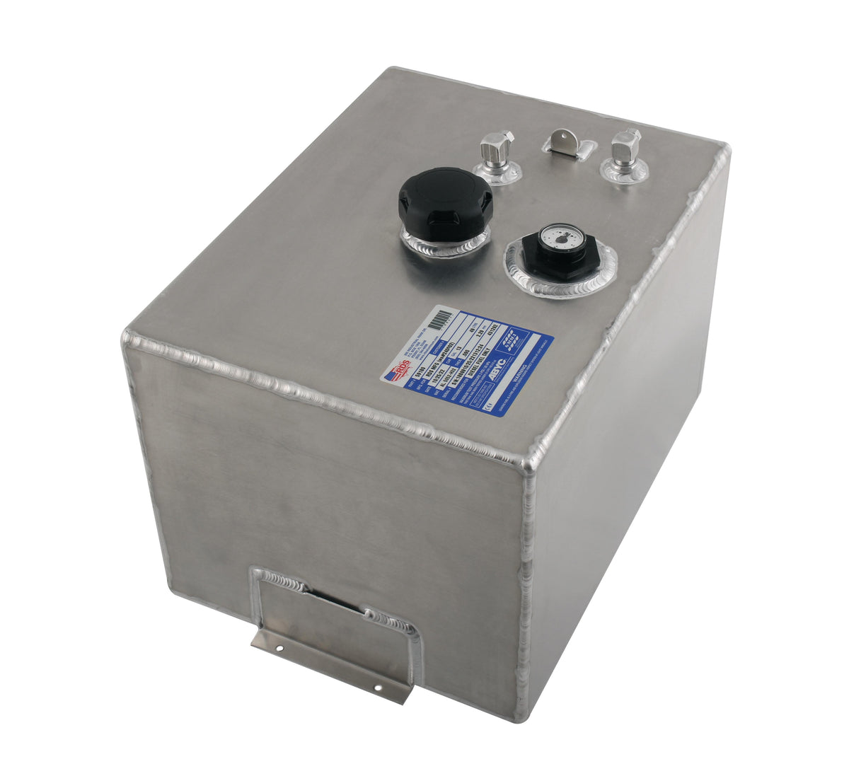 RDS 13-Gallon Mill Finish Aluminum General Purpose Tank - 18.5-in x 14-in x 12-in - Kelch Cap with Visual Sight Gauge - 59180