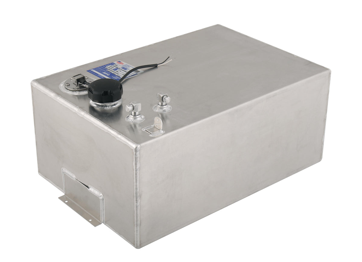 RDS 18-Gallon Mill Finish Aluminum General Purpose Tank - 24.25-in x 16.375-in x 10.375-in - Chrome Cap & Wema Sending Unit - 62533