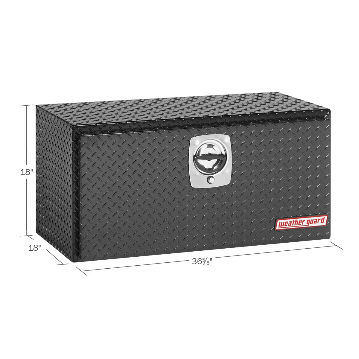 Weather Guard Aluminum Underbody Box - 36-in x 18-in x 18-in - Gloss Black - 636-5-02