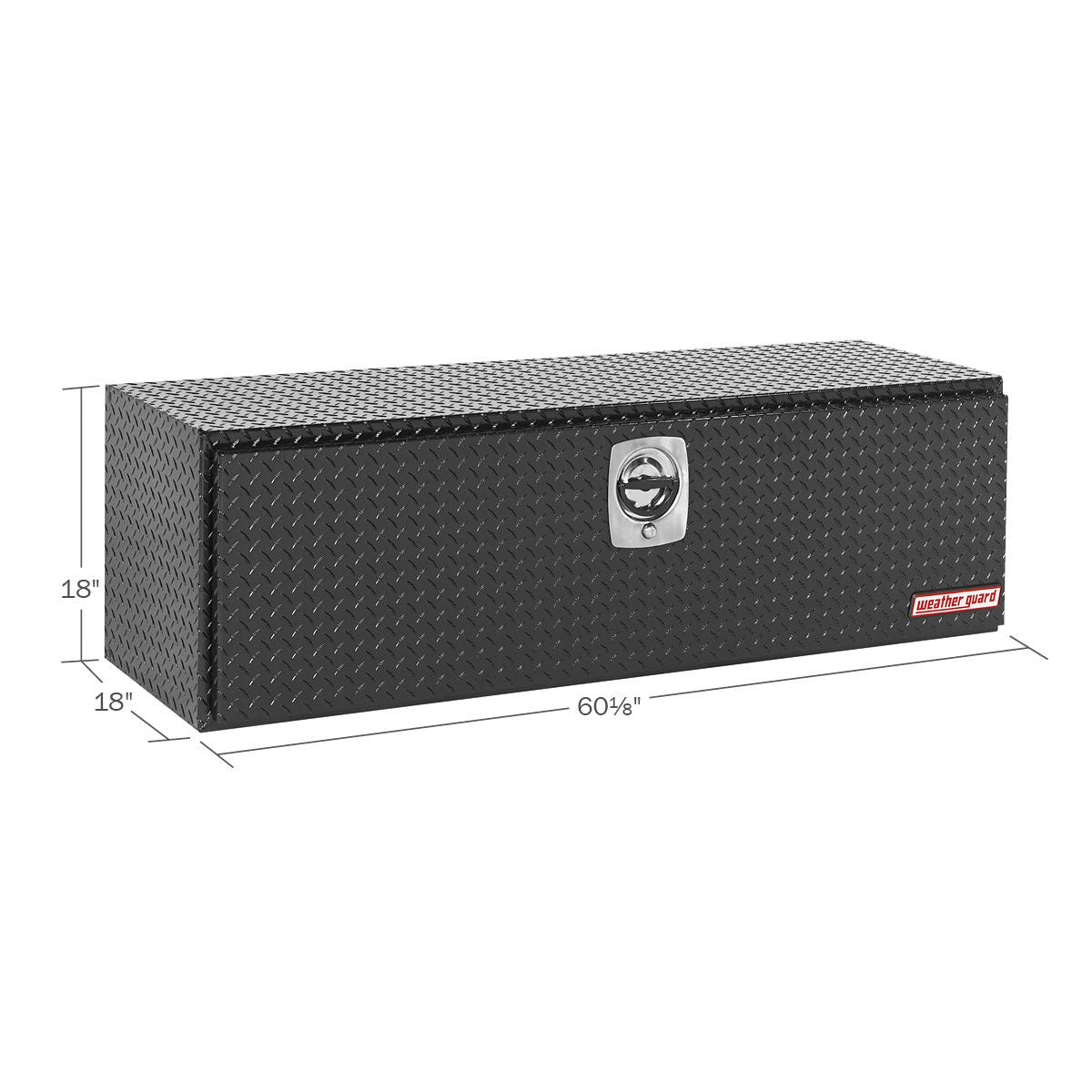 Weather Guard Aluminum Underbody Box - 60-in x 18-in x 18-in - Gloss Black - 660-5-02