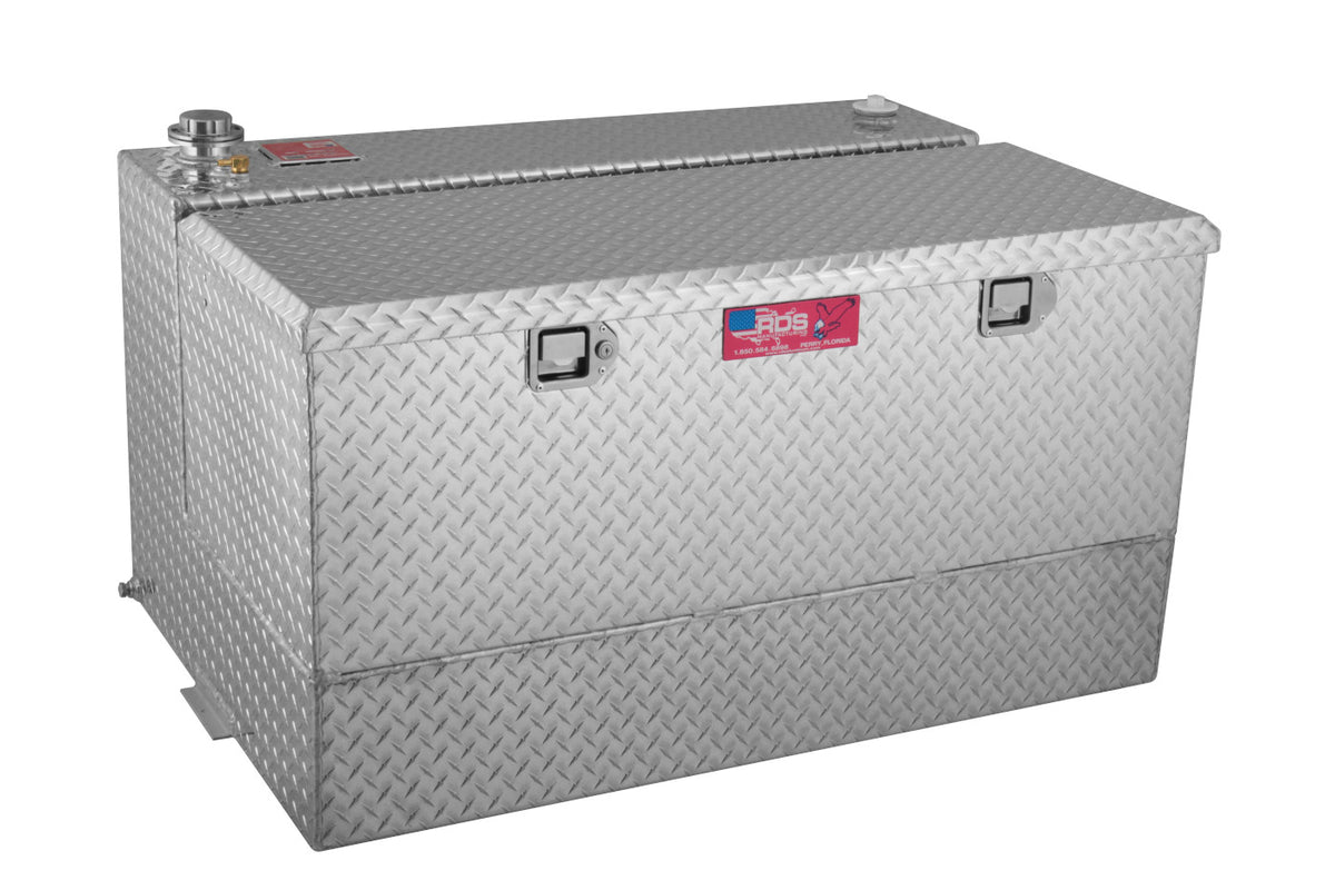 RDS 95-Gallon Aluminum Transfer Tank and Toolbox Combo - 57-in x 30-in x 19-in - 71799