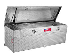 RDS 90-Gallon Aluminum Auxiliary Tank and Toolbox Combo - 55-in x 24-in x 22.25-in - 72772